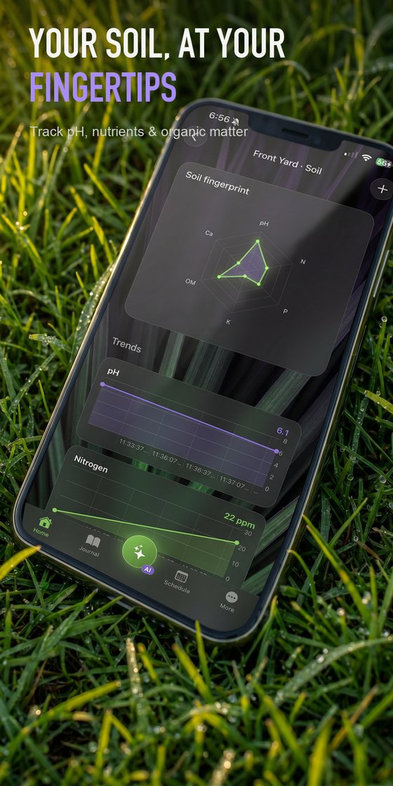 Your soil at your fingertips — track pH, nutrients and organic matter